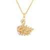 Women's Titanium Steel And Copper Necklace With Swan Design And Real Gold Plating