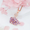 Women's Titanium Steel And Copper Necklace With Swan Design And Real Gold Plating