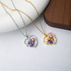 Women's Titanium Steel And Copper Necklace With Three Dimensional Rose Design And Electroplating Treatment