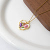 Women's Titanium Steel And Copper Necklace With Three Dimensional Rose Design And Electroplating Treatment