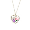 Women's Titanium Steel And Copper Necklace With Three Dimensional Rose Design And Electroplating Treatment