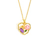 Women's Titanium Steel And Copper Necklace With Three Dimensional Rose Design And Electroplating Treatment