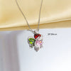 Women's Titanium Steel And Copper O Word Chain Necklace With Electroplating Simple Style Pendant Jewelry