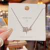 Women's Titanium Steel And Copper Peace Lock Necklace With Geometric Pattern And Zirconia Setting