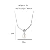 Women's Titanium Steel And Copper Pearl Necklace With Geometric Pattern And Cross Chain Light Luxury Style Electroplated