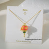 Women's Titanium Steel And Copper Pendant Necklace With Animal Zodiac Heart Shape Geometric Dripping Oil Design O Word Chain