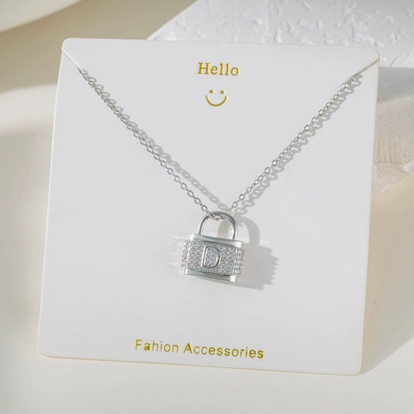 Women's Titanium Steel And Copper Pendant Necklace With Animal Zodiac Heart Shape Geometric Dripping Oil Design O Word Chain