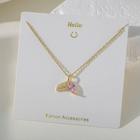 Women's Titanium Steel And Copper Pendant Necklace With Animal Zodiac Heart Shape Geometric Dripping Oil Design O Word Chain