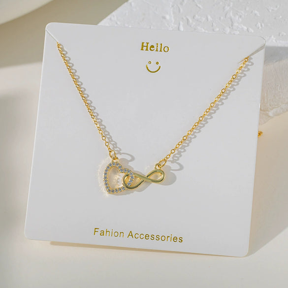 Women's Titanium Steel And Copper Pendant Necklace With Animal Zodiac Heart Shape Geometric Dripping Oil Design O Word Chain
