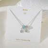 Women's Titanium Steel And Copper Pendant Necklace With Animal Zodiac Heart Shape Geometric Dripping Oil Design O Word Chain