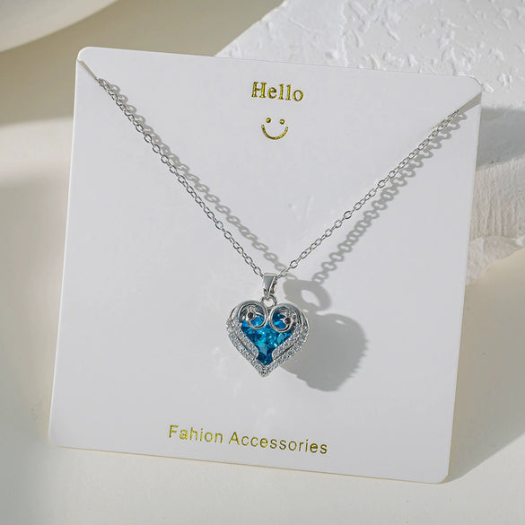 Women's Titanium Steel And Copper Pendant Necklace With Animal Zodiac Heart Shape Geometric Dripping Oil Design O Word Chain