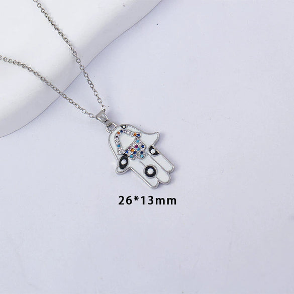 Women's Titanium Steel And Copper Pendant Necklace With Electroplating And Casual Style