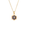 Women's Titanium Steel And Copper Ship Rudder Pendant Necklace With Electroplating Treatment