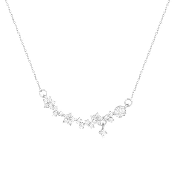 Women's Titanium Steel And Copper Star Shape Geometric Style Cross Chain Necklace With Electroplating