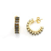 Women's Titanium Steel And 18K Gold Plated Cshaped Geometric Fashion Earrings With Electroplating Treatment
