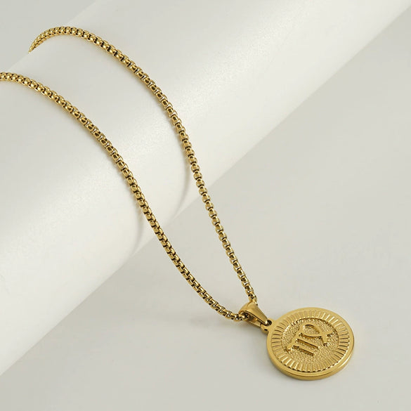 Women's 316L Stainless Steel And 316L Stainless Steel Constellation Necklace With Electroplating And Square Pearl Chain