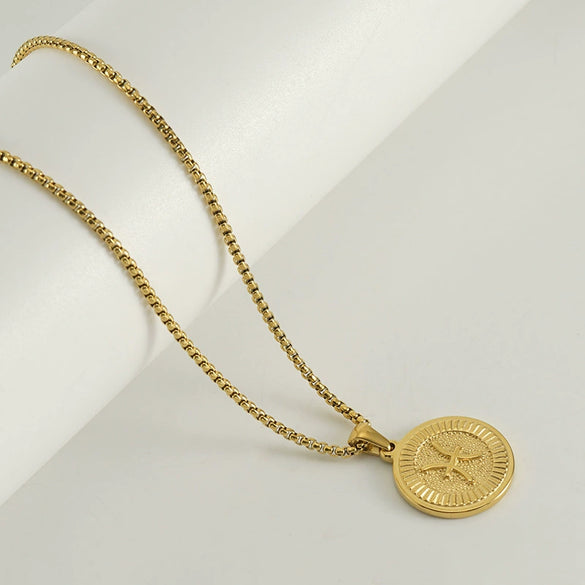 Women's 316L Stainless Steel And 316L Stainless Steel Constellation Necklace With Electroplating And Square Pearl Chain