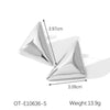 Women's Titanium Steel And Stainless Steel Geometric Earrings With Vacuum Plating And Electroplating