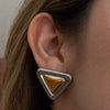 Women's Titanium Steel And Stainless Steel Geometric Earrings With Vacuum Plating And Electroplating