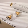 Women's Titanium Steel And Stainless Steel Geometric Earrings With Vacuum Plating And Electroplating