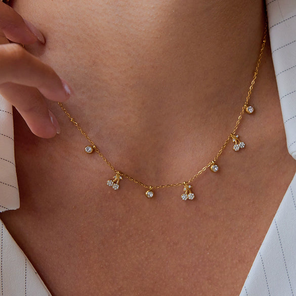 Women's Titanium Steel And Stainless Steel Geometric Fruit Food Style Electroplating Necklace