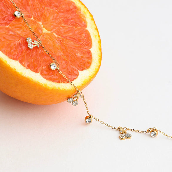 Women's Titanium Steel And Stainless Steel Geometric Fruit Food Style Electroplating Necklace
