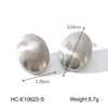 Women's Titanium Steel And Stainless Steel Geometric Heart Flower Drop Shape Star Ins Style Gold And Silver Twocolor 18K Gold Plated Vacuum Electroplated Earrings