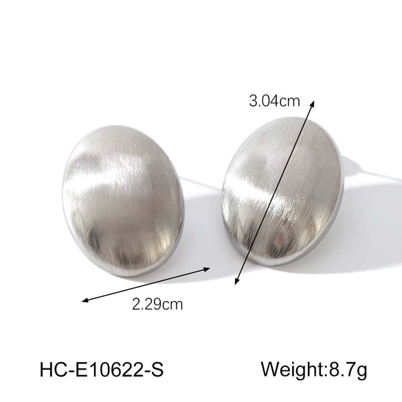 Women's Titanium Steel And Stainless Steel Geometric Heart Flower Drop Shape Star Ins Style Gold And Silver Twocolor 18K Gold Plated Vacuum Electroplated Earrings