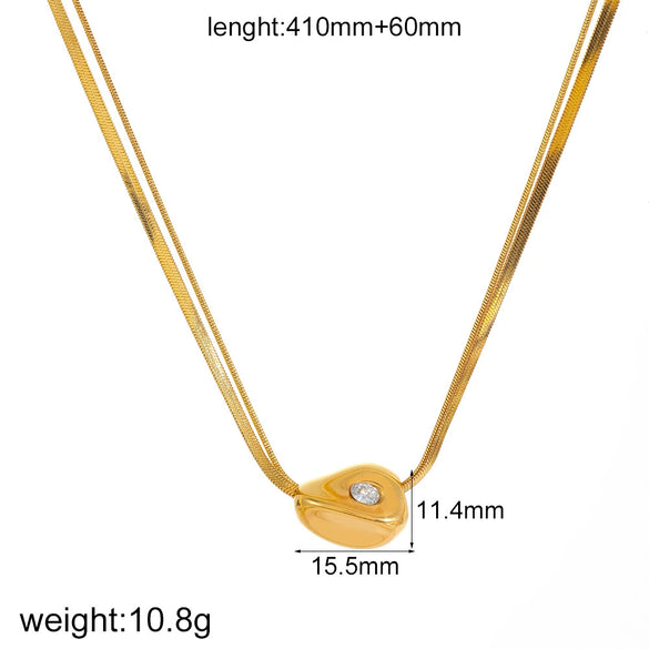 Women's Titanium Steel And Stainless Steel Geometric Irregular Diamond Light Luxury Niche Clavicle Necklace