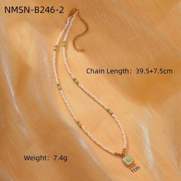 Women's Titanium Steel And Stainless Steel Geometric Pattern Electroplated Sunflower Red Stone Pendant Necklace