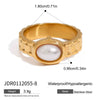 Women's Titanium Steel And Stainless Steel Geometric Ring Jewelry With Electroplating Design