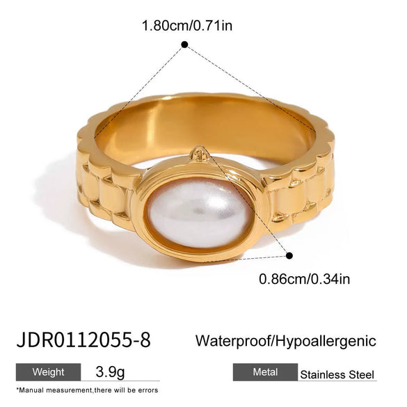 Women's Titanium Steel And Stainless Steel Geometric Ring Jewelry With Electroplating Design