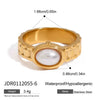 Women's Titanium Steel And Stainless Steel Geometric Ring Jewelry With Electroplating Design