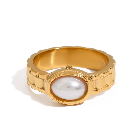Women's Titanium Steel And Stainless Steel Geometric Ring Jewelry With Electroplating Design