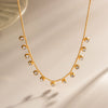 Women's Titanium Steel And Stainless Steel Geometric Style Diamond Tassel Jewelry With Electroplating And Ball Chain