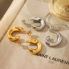 Women's Titanium Steel And Stainless Steel Geometric Style Electroplated And Pvd Vacuum Plated Earrings