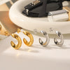 Women's Titanium Steel And Stainless Steel Geometric Style Electroplated And Pvd Vacuum Plated Earrings