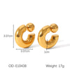 Women's Titanium Steel And Stainless Steel Geometric Style Electroplated And Pvd Vacuum Plated Earrings