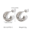 Women's Titanium Steel And Stainless Steel Geometric Style Electroplated And Pvd Vacuum Plated Earrings