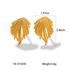 Women's Titanium Steel And Stainless Steel Geometric Wings Electroplated Earrings
