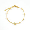 Women's Titanium Steel And Stainless Steel Geometric Zircon Bracelet With Electroplating