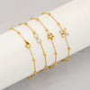 Women's Titanium Steel And Stainless Steel Geometric Zircon Bracelet With Electroplating