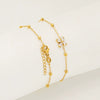 Women's Titanium Steel And Stainless Steel Geometric Zircon Bracelet With Electroplating
