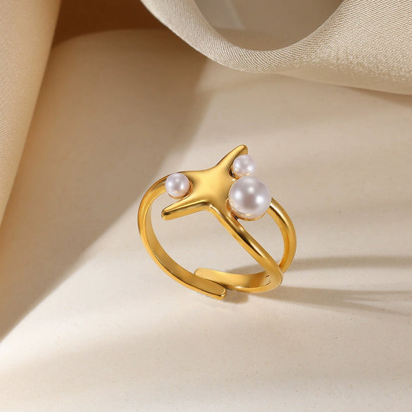 Women's Titanium Steel And Stainless Steel Heart Shape Geometric Style Electroplated Ring