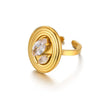 Women's Titanium Steel And Stainless Steel Heart Shape Geometric Style Electroplated Ring