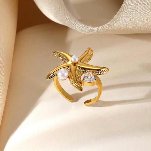 Women's Titanium Steel And Stainless Steel Heart Shape Geometric Style Electroplated Ring