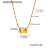 Women's Titanium Steel And 316L Stainless Steel Jewelry Electroplated Small Waist Necklace And C Earrings