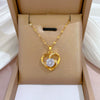 Women's Titanium Steel And Stainless Steel Love Heart Geometric Cartoon Style Micro Diamond Necklace