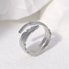 Women's Titanium Steel And Stainless Steel Opening Adjustable Nonfading Ring With Electroplating Niche And Natural Style