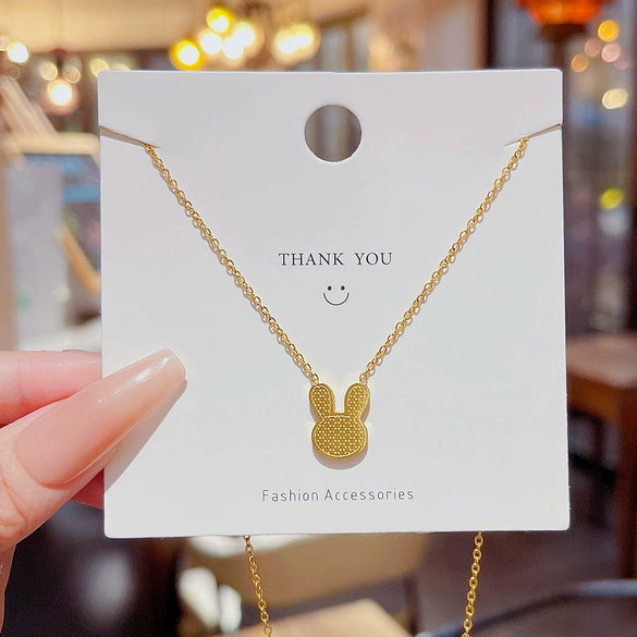 Women's Titanium Steel Animals Zodiac Light Luxury Electroplating Clavicle Chain Necklace